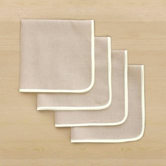 Solino Home Linen Dinner Napkins Set of 4, 20 x 20 Inch for Dining Table, Holiday and Everyday Table Decor - Kensington in Natural at Nordstrom, Size