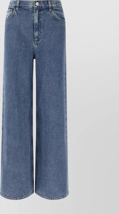 Theory high-waisted wide leg trousers