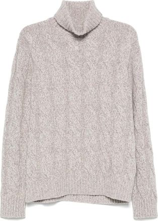 Eleventy Kabelgebreide coltrui - Paars