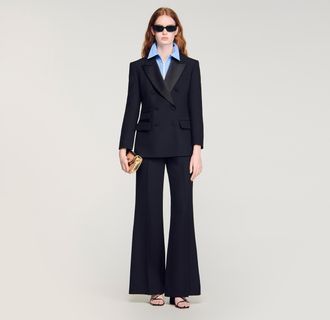 Sandro Tuxedo jacket with satin collar