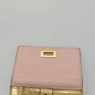 Fendi Pre-owned Wallets, female, Pink, Size: ONE SIZE Pre-owned Leather Wallet