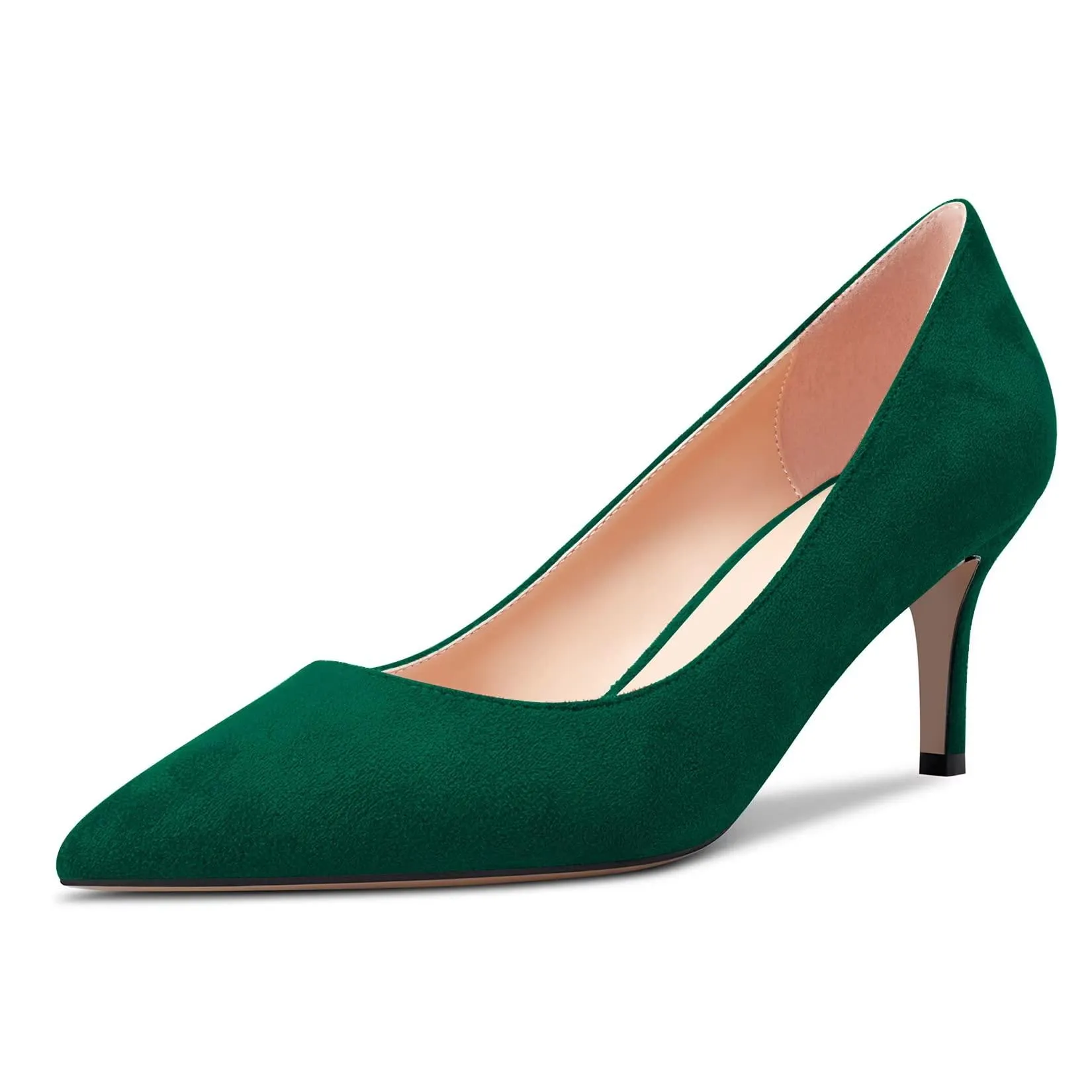 Castamere Women Stiletto Mid Kitten Heel 6.5 CM Heels Pointed Toe Pumps Court Shoe Slip on Classic Cute Office Shoes Green B 6 UK from 59.90 on Stylight