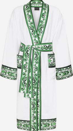 Dolce & Gabbana Cotton Terry Bathrobe - Belted Bathrobes Multicolor Xl