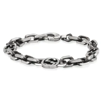 Gucci Silver bracelet with Interlocking G
