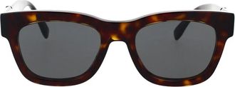 Fendi Vierkante Glamour Zonnebril - unisex - Zonnebrillen - Bruin - 52 MM - Accessoires