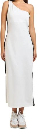 Emporio Armani Logo Series Tape Dress - Dames - Casual kleedjes - Wit - S - Katoen - Kleedjes