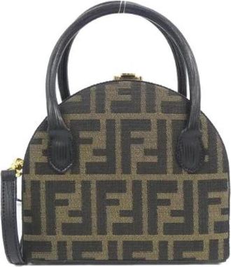 Fendi Pre-owned Canvas Shoulder Bag - Dames - Vintage Mini Tas - Bruin - ONE Size - Vintage