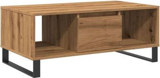 vidaXL Mesa De Centro Madera De Ingenier&iacute;a Roble Artisan 90x50x36,5 Cm Vidaxl