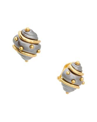 Kenneth Jay Lane Button Earrings