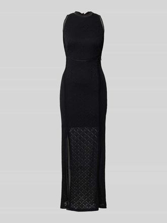 Guess Maxikleid mit Spitze und Gehschlitz Modell NEW LIZA in Black, Gr&ouml;&szlig;e XL