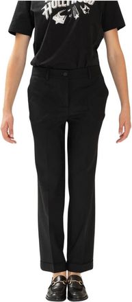 P.A.R.O.S.H. Liliuxy Rechte Broek - Dames - Straight fit broeken - Zwart - XL - Wol - Broeken