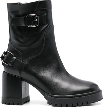 Casadei Stivaletti in pelle 80mm - Nero