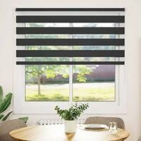 OEM Estor Enrollable Con Estampado De Cebra, 140,9 X 175 Cm, Ancho De La Tela 136,7 Cm, Negro - Crezuo
