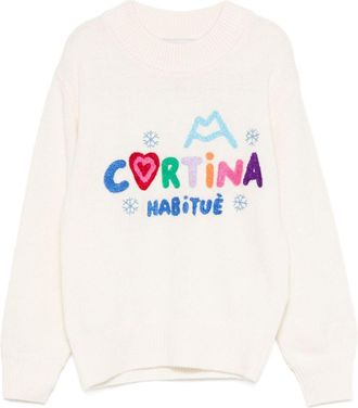 MC2 Saint Barth Classic-Fit White Sweatshirt with Playful Graphic