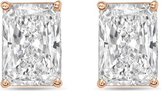 Diana M. Jewels 14Kt Rose Gold 2.50 cts Lab Grown Radiant Cut Diamond Studs