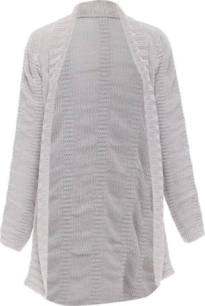 Helmut Lang 100% linen light grey knit long sleeve open cardigan XS