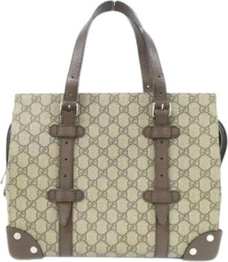 Gucci Pre-owned GG Supreme Handtas - Dames - Vintage Handtas - Beige - ONE Size - Vintage