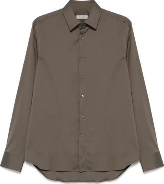Canali Militair Groen Shirt - Heren - Casual Overhemden - Grijs - 3XL - Overhemden