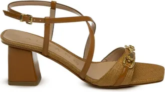 Albano Schoenen, Dames, Bruin, 40 EU, Leer, Te 26 Sandalen met Hoge Hak