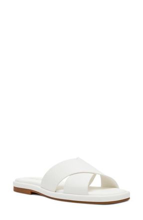 Anne Klein Khloe Crossover Strap Slide Sandal in White at Nordstrom, Size 9.5