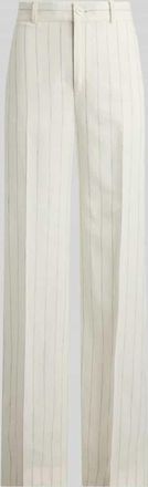 Lauren Ralph Lauren Wide Leg Hose aus reinem Leinen in Weiss, Gr&ouml;&szlig;e 36