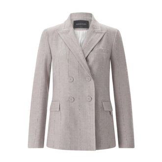 Fabiana Filippi Jassen, Dames, Grijs, 2Xl, Wol, Blazers