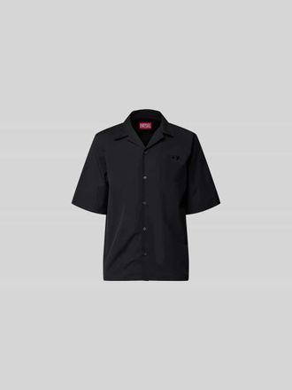 Diesel Freizeithemd mit Logo-Stitching in Black, Gr&ouml;&szlig;e 48