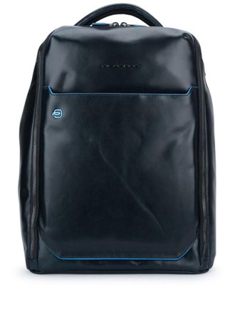 Piquadro leather backpack - unisex - Polyester/Calf Leather - OS - Blue