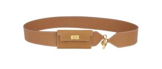 Herm&egrave;s Gold Kelly Pocket Strap with Gold Hardware Size 43