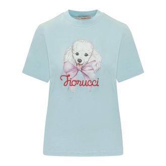 Fiorucci Dames, Tops, Blauw, Maat: L Katoen