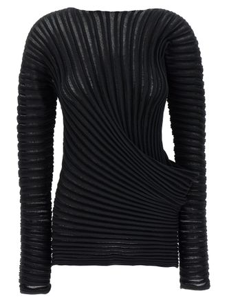 Issey Miyake Black Polyester Womens Shirt