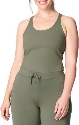Spanx Get Moving Contour Crossback Shelf Tank in Clover at Nordstrom Rack, Size Small