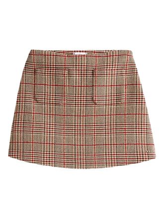 Tommy Hilfiger checked mini skirt - women - Recycled Cotton/Polyester/Recycled Acrylic/Recycled Wool/Other Materials - 36 - Pink