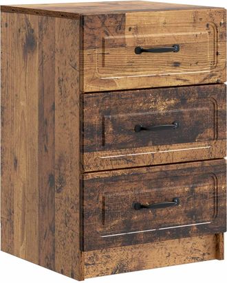 vidaXL Armario De Noche Madera Envejecida 43 X 41 X 63,5 Cm Vidaxl