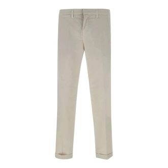 Fay Chinos, male, Beige, Size: W36 Stretch Gabardine Capri Trousers