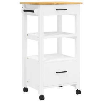vidaXL Vidaxl - Carrito De Cocina Monza Madera Maciza De Pino 48x40x90 Cm