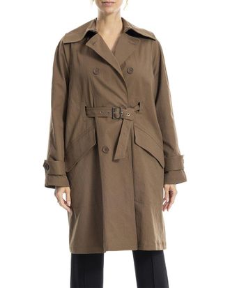 Max Studio Sueded Twill Coat