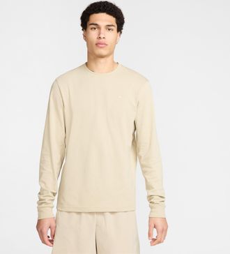 Nike Mens Primary Dri-FIT Long-Sleeve Versatile Top in Brown | FB8585-251