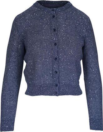 Akris Cardigan con paillettes - Blu