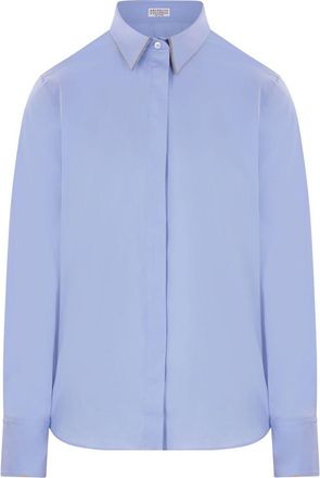 Brunello Cucinelli Popeline blouse - Blauw
