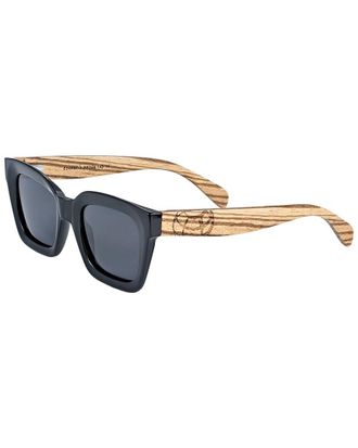 Earth Wood Unisex Antalya 55mm Polarized Sunglasses