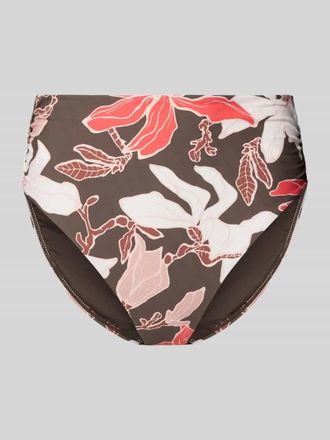 Barts High Waist Bikini-Slip mit floralem Allover-Print Modell Camolo in Mittelbraun, Gr&ouml;&szlig;e 40