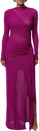 JLUXLABEL Heatwave Mesh Maxi Dress in Purple at Nordstrom, Size X-Large
