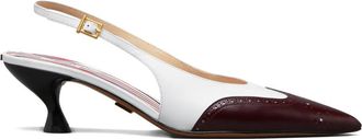 Thom Browne 50mm Wingtip slingback pumps - Wit