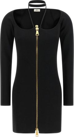 Elisabetta Franchi Mini Jurk - Dames - Korte kleedjes - Zwart - M - Kleedjes