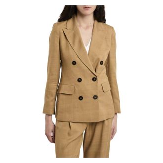 Marella Double-breasted Blazer - female - Marella - Blazers - Brown - 2XS - Jackets