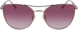 Longchamp Sunglasses, female, Yellow, Size: ONE SIZE Rose Gold Metal Sunglasses
