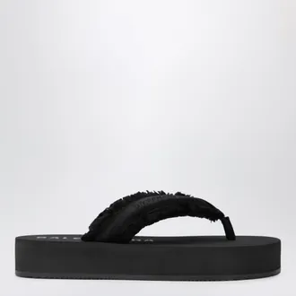 Balenciaga Infradito Jet Lag in raso nero