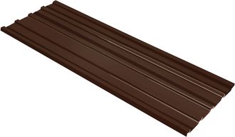 vidaXL Panel De Techo 12 Uds. Marr&oacute;n 129 X 45 Cm Acero Galvanizado Vidaxl
