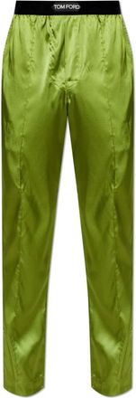 Tom Ford Zijden pyjamabroek - Heren - Pyjama - Groen - XL - Nachtkleding